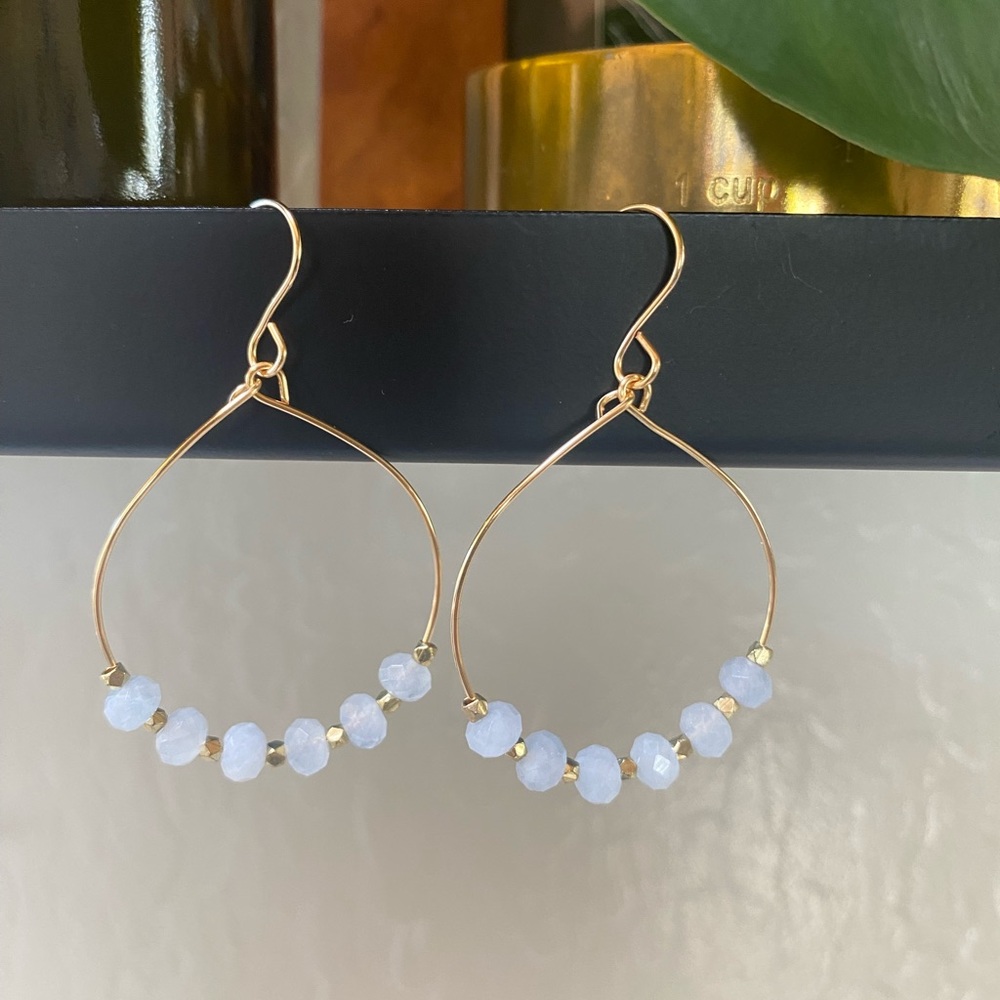 Aquamarine & gold earrings